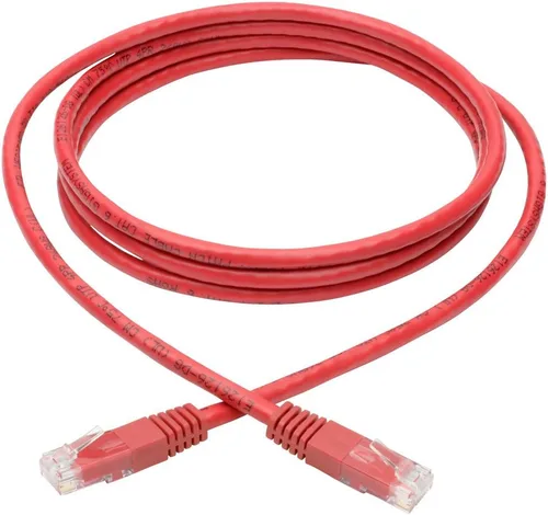 Miniatura 6 de Tripp Lite Cable de conexión moldeado Gigabit Cat6 Cat5e RJ45 M/M 550MHz Rojo