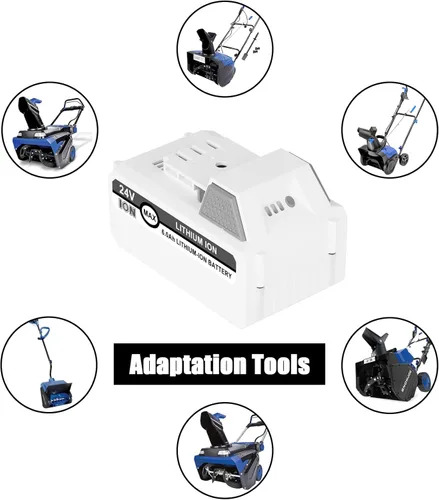Miniatura 4 de Batería de repuesto de 24 V para Sun Joe + Snow Joe 24V batería 24BAT-LTE/LTW/LTX/XR/LT, batería de 6.0Ah compatible con todos los sopladores