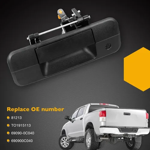 Miniatura 6 de Gledewen Manija de pestillo de portón trasero con llave para Toyota Tundra 2007-2013 Reemplaza # 69090-0C040, 690900C040, 81213