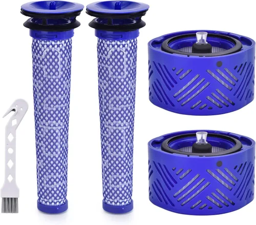 Artraise Filtro de vacío de repuesto para aspiradora Dyson V6 inalámbrica/aspiradora absoluta V6, paquete de 2 filtros HEPA post y 2 prefiltros,