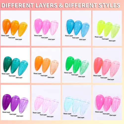 Miniatura 2 de Kit de esmalte de uñas de gel, 12 colores brillantes con purpurina 9D camaleón ojo de gato, juego de esmalte de uñas de gel con base de luz