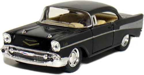 Miniatura 6 de KiNSMART 1957 Chevy Bel Air Coupé 1:40 Escala 5" Coche de juguete clásico de metal fundido a presión (Rescate de Bomberos)