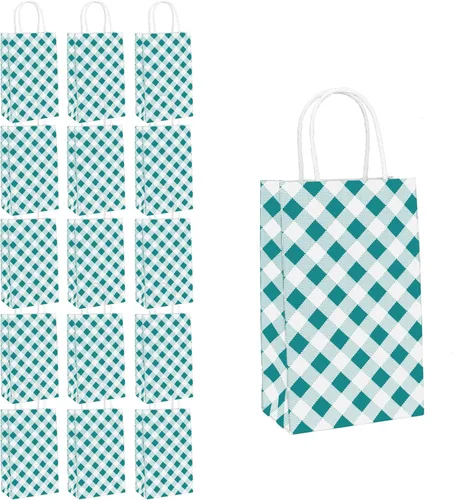 Miniatura 11 de ECOHOLA Bolsa de papel de 4 colores, 16 bolsas de regalo pequeñas, bolsa de regalo envuelta con asas para cumpleaños, baby showers, manualidades