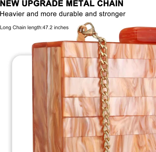 Miniatura 3 de Acrylic Clutch Bag Women'S Evening Handbag Plexiglas Box Crossbody Bag