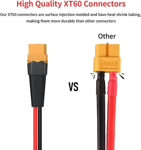 Miniatura 2 de ELFCULB 10AWG 2FT XT60 Cable de Extensión 2 6 10 20 35 50 75 100FT Conector XT60 Hembra a Macho para Batería RC Estación de Energía Portátil Panel