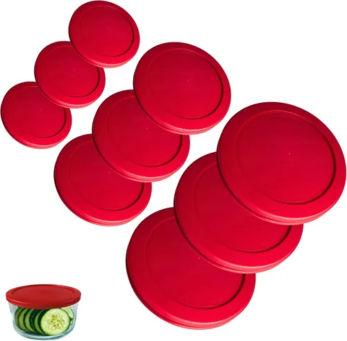 Miniatura 14 de Tapas/Cubiertas de repuesto naranja, azul, rojo de 2, 4 y 7 tazas para cuencos de almacenamiento Pyrex, Anchor Hocking y KlareWare *Solo tapas
