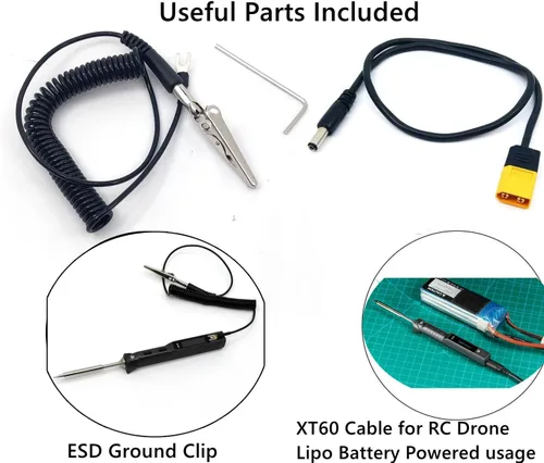 Miniatura 6 de Original TS101 Kit de Hierro de Soldar Eléctrico de Temperatura Ajustable Pantalla Digital Inteligente con Punta de Soldadura TS B2 Cable de Ts101 B2