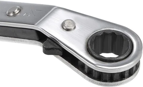 Miniatura 4 de uxcell Llave de trinquete reversible, extremo de caja doble de desplazamiento de 1/2 pulgadas x 9/16 pulgadas, Cr-V