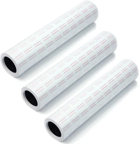 30 rollos – 18,000 piezas de etiquetas adhesivas de papel para la etiquetadora de pistola de precio MX-5500 – Etiquetas adhesivas de etiquetas de 30