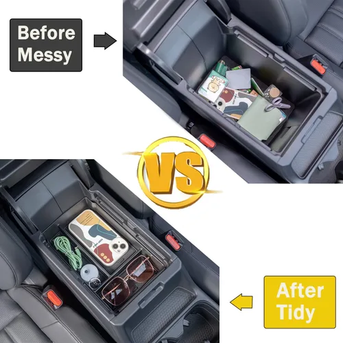 Miniatura 4 de PIMCAR 2 piezas Organizador de consola central y bandeja de reposabrazos para Honda CRV 2026 2025 2024 2023, accesorios para CR-V híbrido