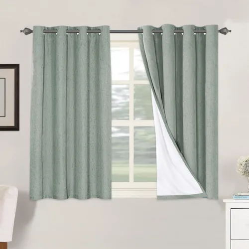 Miniatura 240 de H.VERSAILTEX Cortinas opacas de lino de 72 pulgadas de largo, 100% absolutamente opacas, con aislamiento térmico, con textura de lino, cortinas