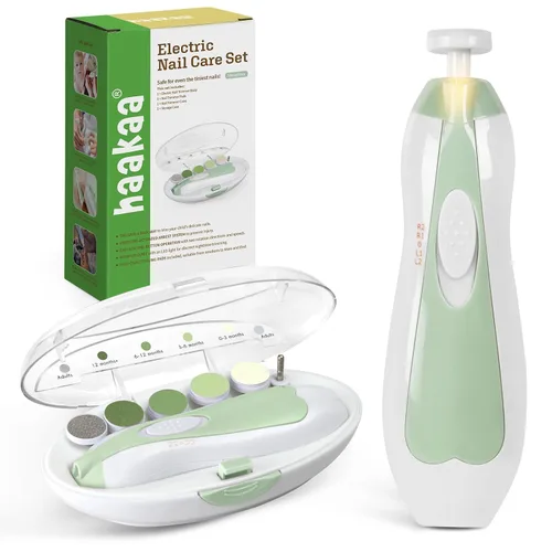 Miniatura 12 de haakaa - Cortaúñas eléctrico seguro para bebé, juego de lima de uñas para bebé, kit de manicura, kit de aseo para recortar y pulir para recién Rosa