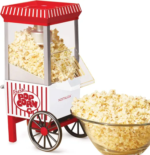 Miniatura 16 de Nostalgia Máquina de Palomitas de Aire Caliente de 8 Tazas y Tazón - Tazón y Tapa 2 en 1, Taza Medidora de 2 oz - Palomitas Sin Aceite para Noches