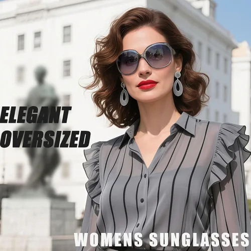 Miniatura 38 de Joopin Lentes de sol de gran tamaño para mujer, polarizados, grandes, para conducción, protección UV, grandes sombras