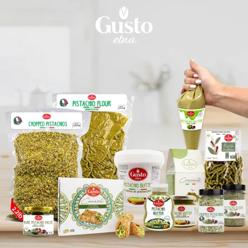 Miniatura 8 de GUSTO ETNA Harina de Pistacho, 80 g, Harina de Pistacho Finamente Picada Siciliana, Pistachos Molidos, Polvo de Pistacho, Harina Sin Gluten, Alta