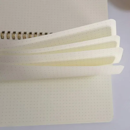 Miniatura 3 de YUREE Cuaderno de espiral A5/diario en espiral de tapa blanda, páginas de cuadrícula de puntos, 50 hojas (100 páginas), 8.45 x 5.8 pulgadas, marrón