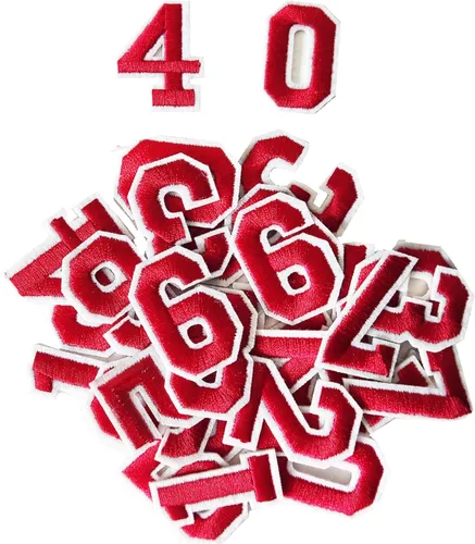 Miniatura 26 de Harsgs 72 parches de letras para planchar con números, parches bordados de letras A-Z números 0-9 para ropa, vestido, sombrero, jeans, accesorios
