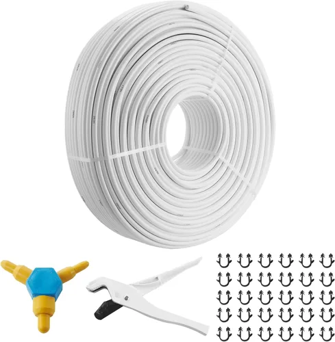 Miniatura 10 de VEVOR Tubo PEX radiante compuesto de aluminio y plástico de 656 pies - 5/8 pulgadas de diámetro, 0.08 pulgadas de grosor, barrera de oxígeno, capa