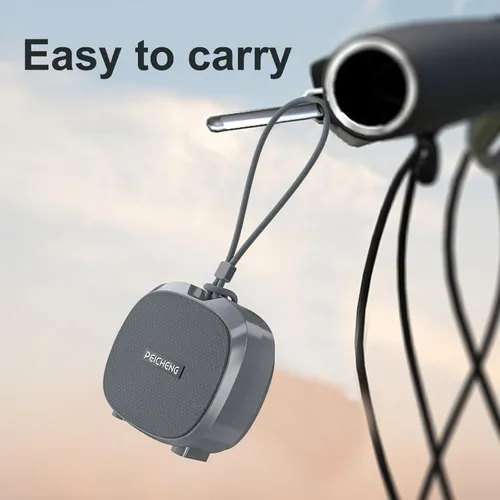 Miniatura 4 de PEICHENG Altavoz, pequeño altavoz portátil Bluetooth inalámbrico IPX5 impermeable para ducha, sonido estéreo fuerte, graves profundos, par TWS, Gris
