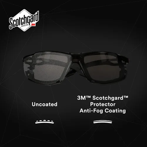 Miniatura 6 de 3M Gafas de seguridad, SecureFit Serie 500, paquete de 20, ANSI Z87, patillas de trinquete ajustables, gafas protectoras deportivas, lentes