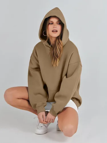 Miniatura 9 de ANRABESS Womens Oversized Hoodies Fleece Sweatshirts Long Sleeve Hooded Pullover Winter Clothes with Pocket