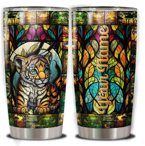 Miniatura 19 de WAZONE Vaso de vaca personalizado con tapa, de piel de vaca occidental, de 20 onzas, 30 onzas, taza de viaje con nombre personalizado, taza aislada