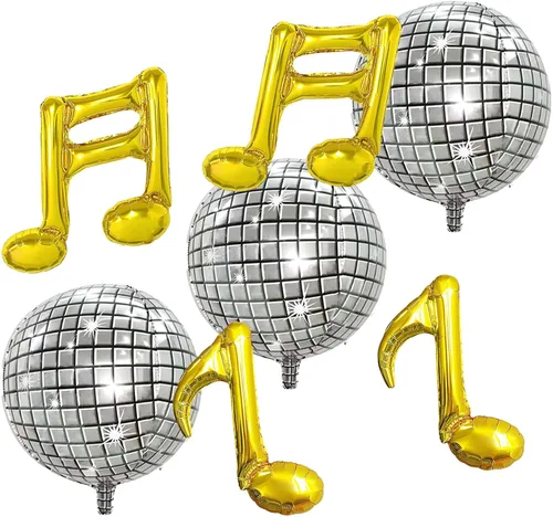 Miniatura 11 de FBQ Kit de arco de globos de discoteca 4D, globos de aluminio de disco de los años 70, 80, 90, fiesta de discoteca, aniversario, decoración