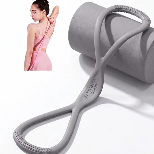 Miniatura 12 de Bandas de resistencia con asas, figura 8, bandas elásticas de fitness, banda de ejercicio para el hogar, yoga, gimnasio, entrenamiento