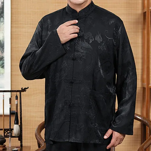 Miniatura 2 de Uniforme de Kung Fu para hombre, traje de camisa chino tradicional Tang Hanfu artes marciales Wing Chun Tai Chi entrenamiento pantalones de tela