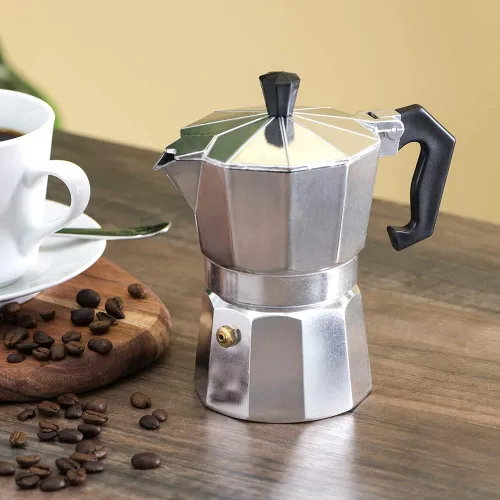 Miniatura 6 de Home Basics Máquina de café expreso de aluminio de 5 onzas, 3 tazas