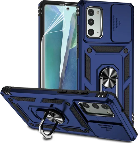 Miniatura 12 de Funda para Samsung Galaxy Note 20 con cubierta para lente de cámara, protector de pantalla HD, resistente a caídas de grado militar, soporte