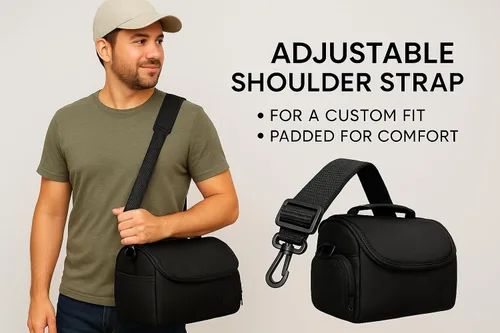 Miniatura 7 de Grande Digital Cámara/Video Bolsa/Funda de transporte acolchada para Nikon D750, D810, D5500, D750, D700, D3000, D3100, D3200, D3300, D5000 Cámara &