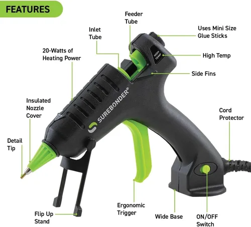 Miniatura 3 de Surebonder H-195 Pistola encoladora pequeña, de precisión.