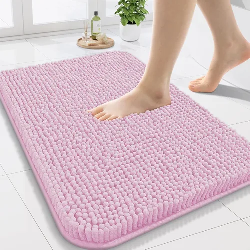 Miniatura 45 de Arotive Alfombras de baño de felpilla extrasuaves y absorbentes, de 24 x 16 pulgadas, lavables a máquina, parte trasera de goma antideslizante