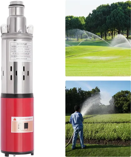 Miniatura 6 de Bomba sumergible de pozo profundo, CC 12 V, 250 W, 3500 R/Min, kit de bomba de agua eléctrica con energía solar, para riego de ranchos y granjas