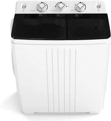 COSTWAY - Lavadora portátil, lavadora de doble bañera con capacidad de 20 libras, lavadora de 12 libras y centrifugadora de 8 libras con bomba de