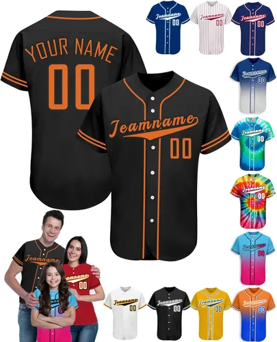 Miniatura 10 de Camiseta de béisbol personalizada para hombres, mujeres y niños con nombre, número y logotipo, camisetas de sóftbol personalizadas, S-4XL