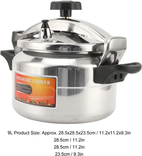 Miniatura 7 de Olla a presión de acero inoxidable, recipiente a presión a prueba de explosiones de aluminio de gran capacidad con fondo compuesto para estufas