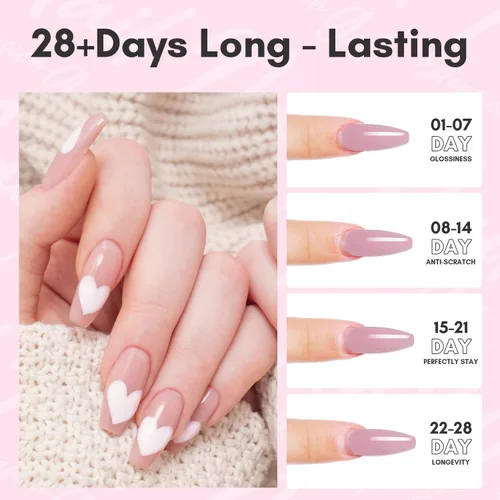 Miniatura 5 de Makartt Gel de uñas de poligel 50ml, gel constructor para uñas sin hema, rosa y marrón, fortalecedor multifuncional para extensión de uñas, gel duro
