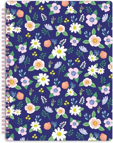 Sweetzer & Orange S&O - Lindos cuadernos en espiral con rayas universitarias con bolsillos, cuaderno de tapa dura para mujer, bonitos cuadernos para