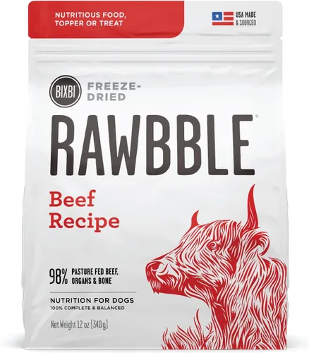 Miniatura 12 de BIXBI Rawbble - Alimento liofilizado para perros, receta de cordero, 26 onzas, 97% de carne y órganos, sin rellenos, comida cruda para perros apta