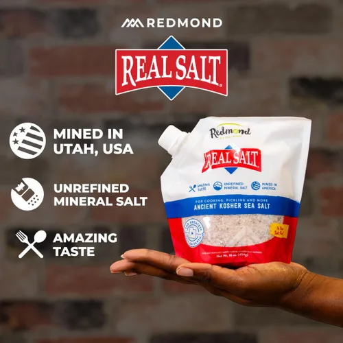 Miniatura 3 de Redmond Real Sea Salt - Natural sin refinar Kosher, sin gluten, bolsa de 16 onzas (paquete de 1)