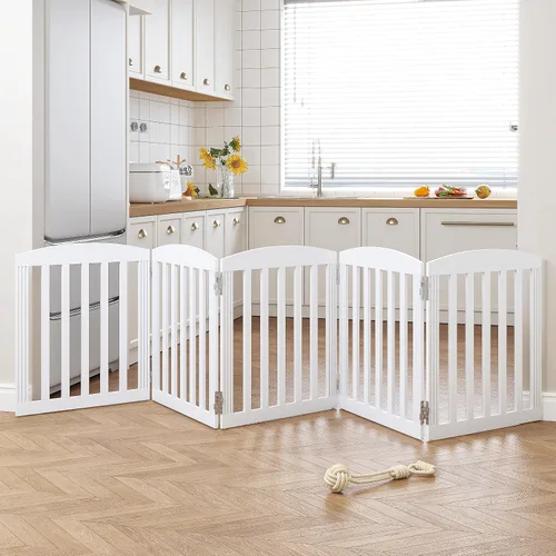Miniatura 2 de SPIRICH Puerta para perros extra ancha de 120" y 28" de alto para interiores, puertas para perros para marcos de puertas, escaleras, la casa, puerta