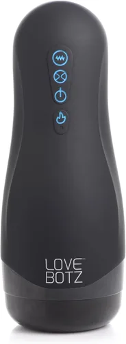 LoveBotz Auto Milker 15X - Masturbador masculino exprimidor con triple sensación, vibración de calentamiento para apretar, juguete de placer sexual