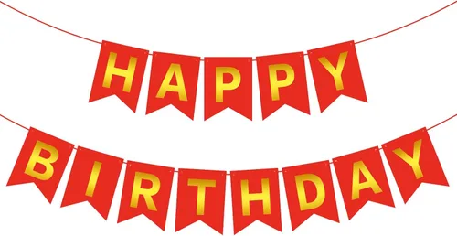 Miniatura 18 de Pancarta Negra de Feliz Cumpleaños Letrero Banderín Guirnalda de Feliz Cumpleaños para Niños Niña Mujer Cumpleaños Decoraciones de Fiesta de Té
