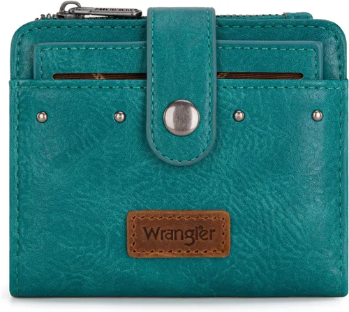 Miniatura 8 de Montana West X Wrangler billetera para mujer, billetera pequeña de dos caras para mujer, billetera para mujeres, billetera para tarjetas de crédito