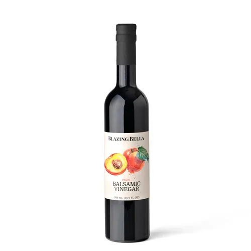 Miniatura 11 de Conjunto de Variedad de Cinco Botellas de Vinagre Balsámico de Blazing Bella de 250 ML - Envejecido en Barril, Fresa, Frambuesa, Blanco y Higo