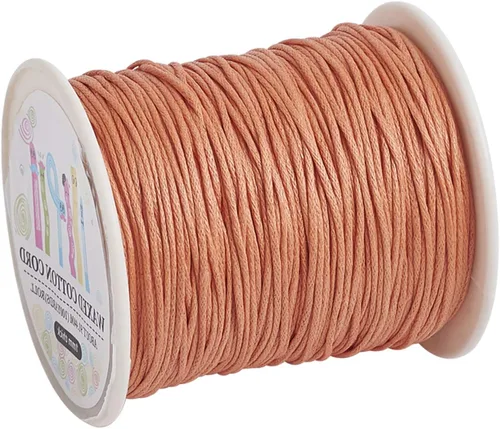 Miniatura 28 de Craftdady - Hilo encerado, Algodón, marrón (CoconutBrown), 1mm