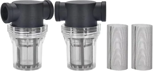 Miniatura 8 de Filtro de agua de 2 piezas, filtro de tubo giratorio, cubierta de nailon PA66, cuenco de policarbonato con pantalla de acero inoxidable 304 de malla