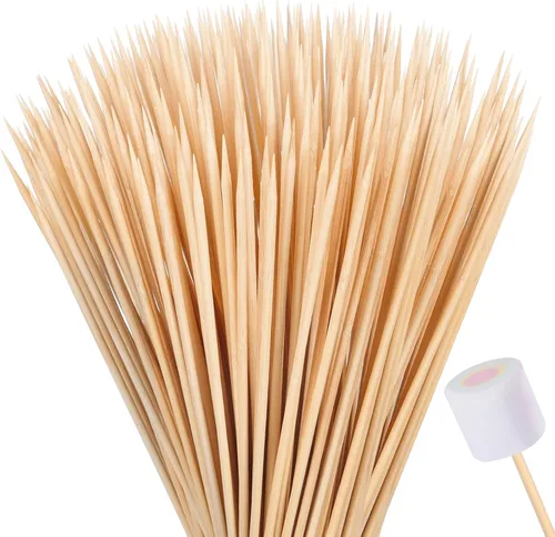 70 palitos para asar malvaviscos, palitos de malvavisco de 30 pulgadas para hoguera, pinchos de bambú de 0.197 pulgadas de grosor para asadores